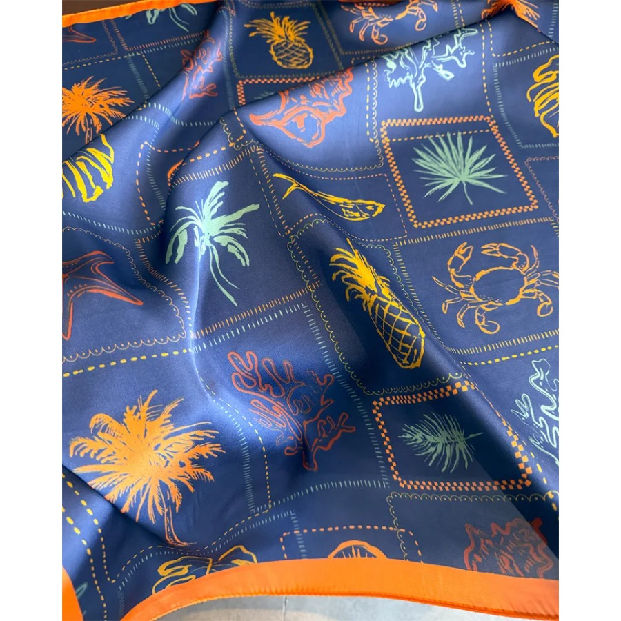 Blue Print Silk Square Scarf W – Bandana Cotton Bewertung und Preis
