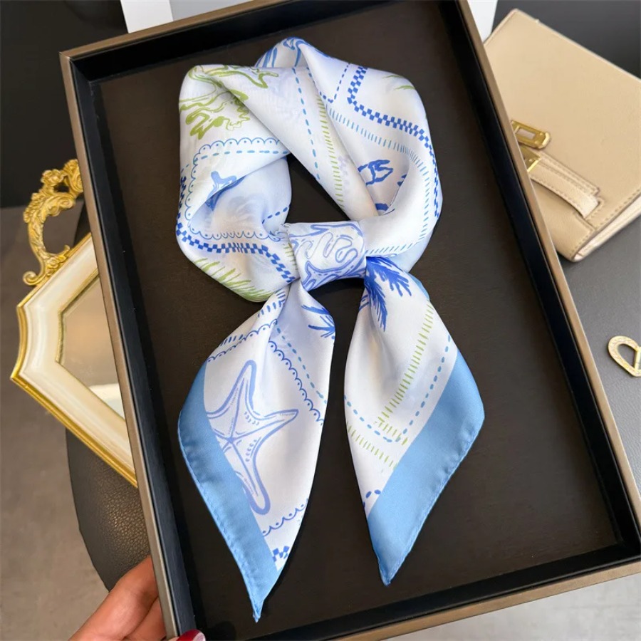 Blue Print Silk Square Scarf W – Bandana Cotton Bewertung und Preis
